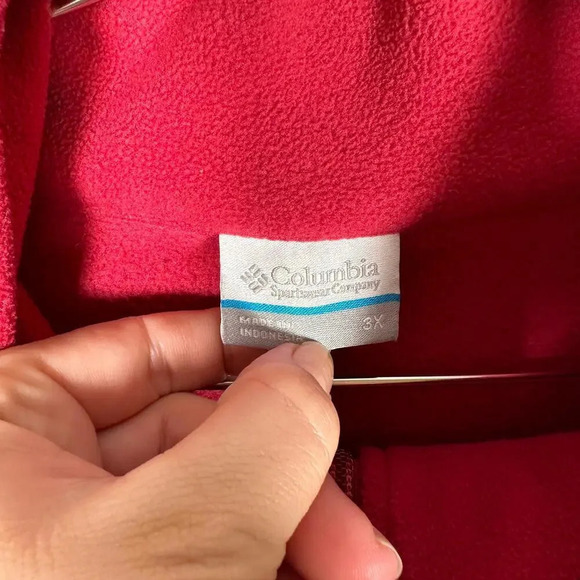 Columbia Pink Full Zip Fleece Jacket 3X - Picture 4 of 7